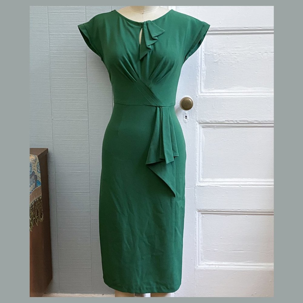 Stop Staring! Green Wiggle Pencil Dress 50s Repro